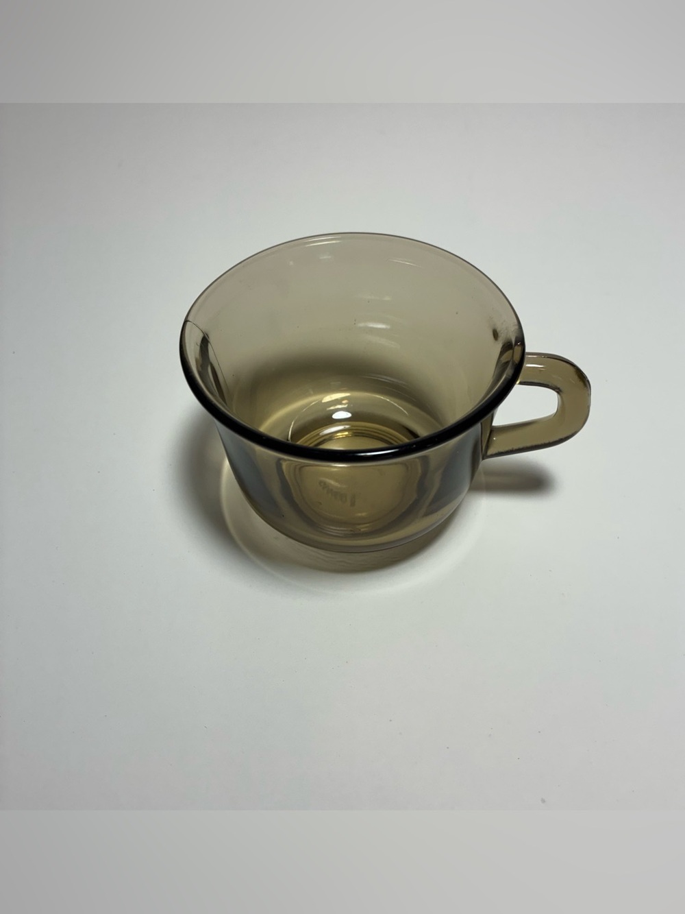Vintage Fortecrisa Mexico Smoky Brown Glass Coffee Mugs Set of 4 Smoke Cups